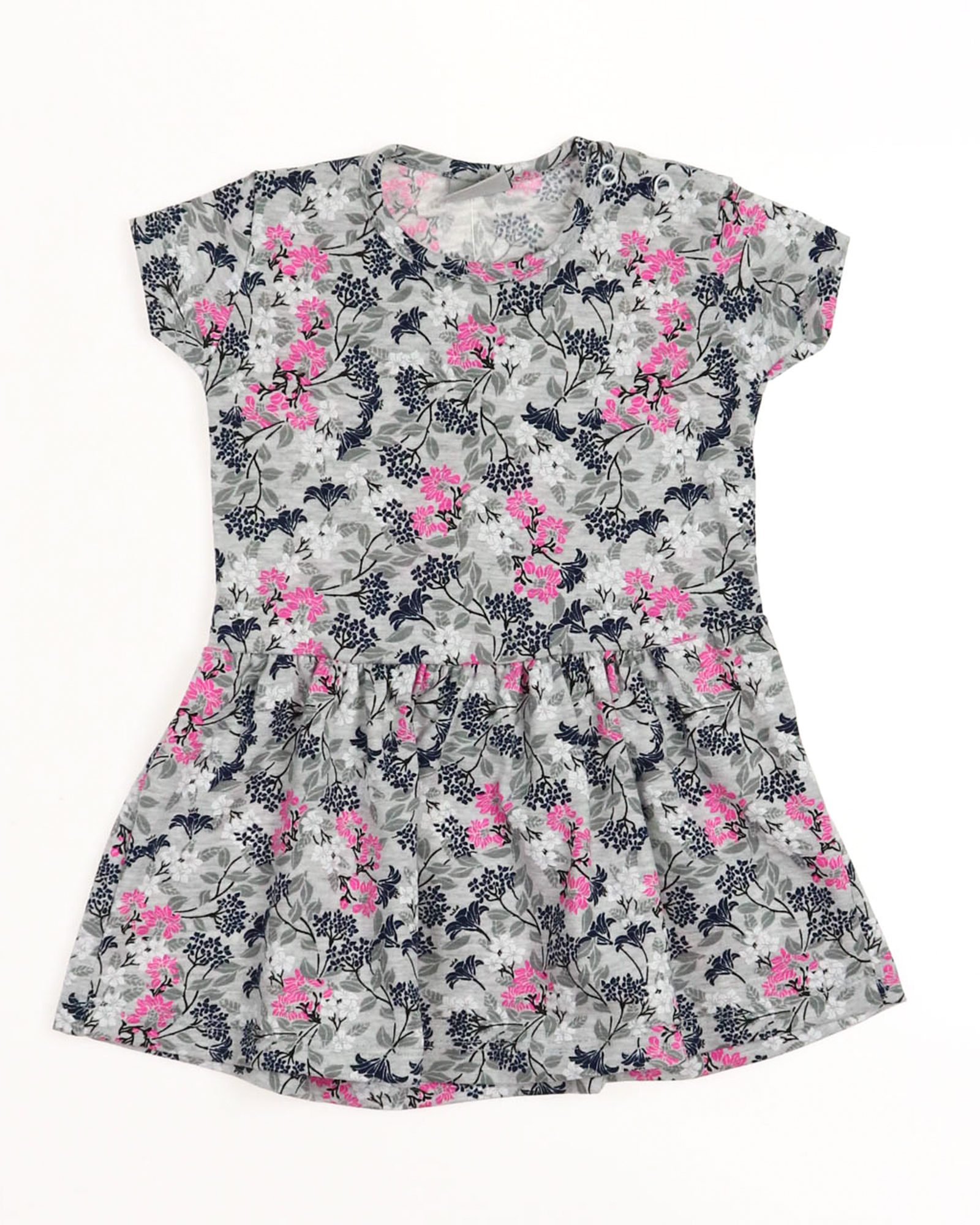 NNK 41038 Платье  (цвет: Серый\розовые цветы)