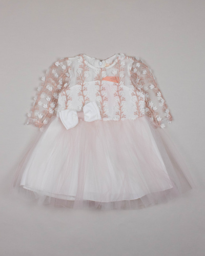 BABY ROSE 4154 Платье  (цвет: Кремовый\розовый)