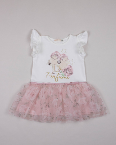 BABY ROSE 4518 Платье  (цвет: Кремовый\розовый)