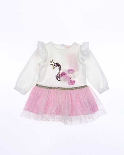 BABY ROSE 3920 Платье  (цвет: Кремовый\розовый)