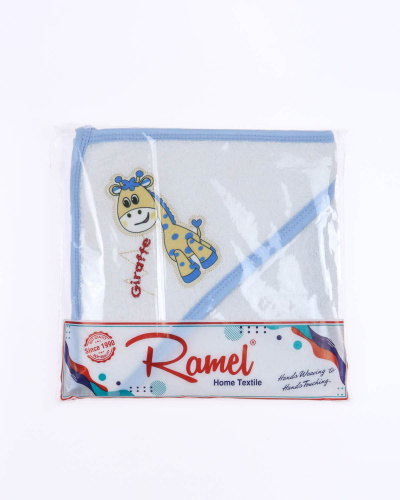 RAMEL 421 Простынка купальная с уголком  (цвет: Белый с голубым)